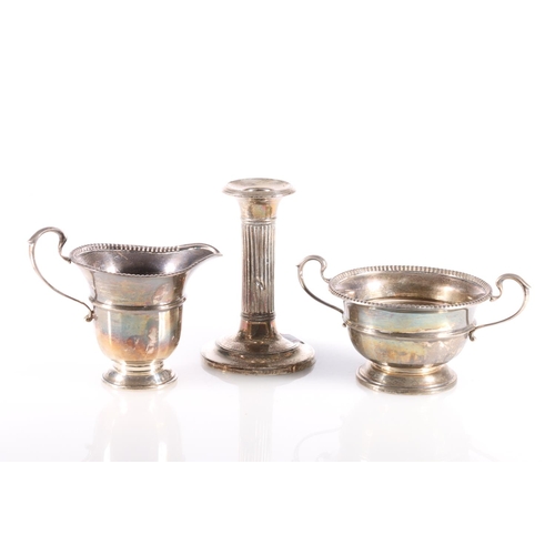 12 - Hallmarked silver cream jug and matching sugar bowl, Adie Brothers, Birmingham 1930, together with a... 