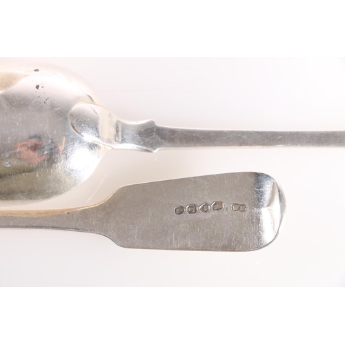 26 - Six William IV fiddle pattern silver tablespoons, William Eaton, London 1832, 415g.