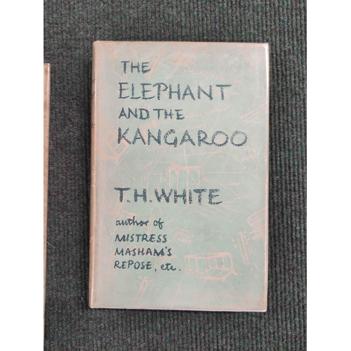 231 - WHITE T. H.  The Elephant and the Kangaroo. Text. diags. Orig. pale blue cloth in clipped d.w. Gift ... 