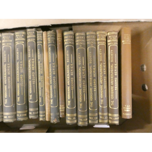 167 - YORKSHIRE ARCHAEOLOGICAL SOCIETY.  Record Series. Vol. 1, 1885 & 18 later vols. Mainly orig. bro... 