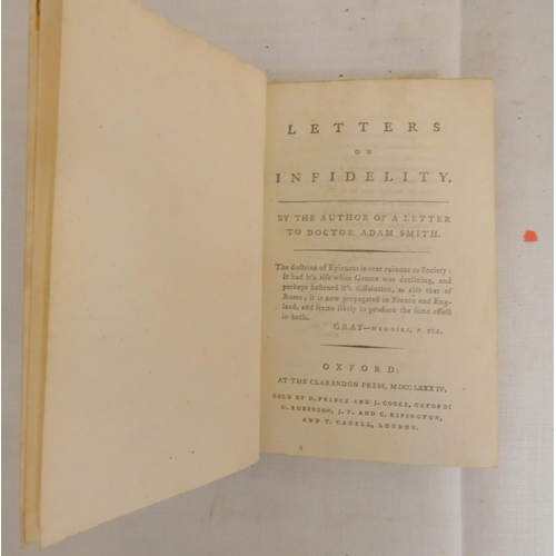 184 - (HORNE GEORGE).  Letters on Infidelity, by the Author of a Letter to Doctor Adam Smith. 12... 