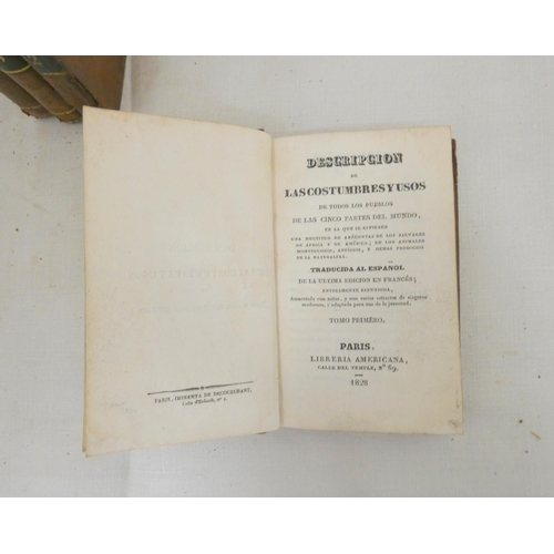 192 - LIBRERIA AMERICANA (Pubs).  Descripcion de las Costumbres y Usos de Todos los Pueblos de las Cinco P... 