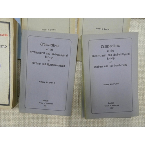 208 - ARCHITECTURAL & ARCHAEOLOGICAL SOCIETY OF DURHAM & NORTHUMBERLAND.  Transactions. ... 