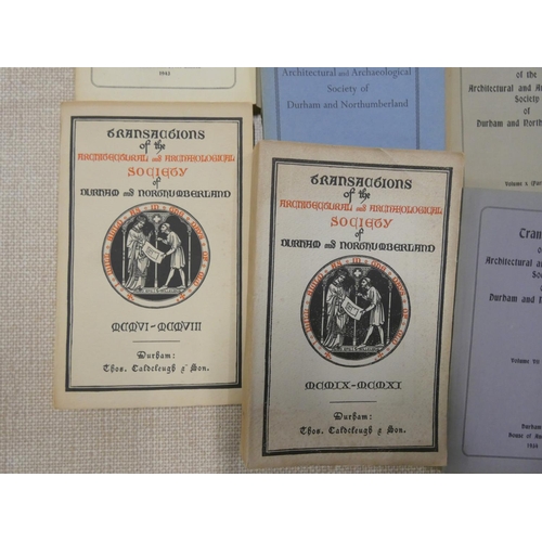 208 - ARCHITECTURAL & ARCHAEOLOGICAL SOCIETY OF DURHAM & NORTHUMBERLAND.  Transactions. ... 