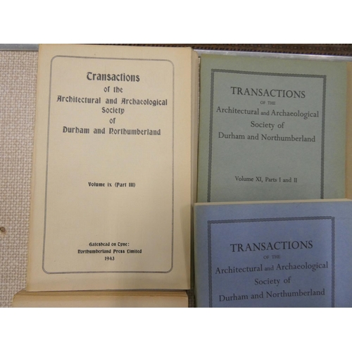 208 - ARCHITECTURAL & ARCHAEOLOGICAL SOCIETY OF DURHAM & NORTHUMBERLAND.  Transactions. ... 