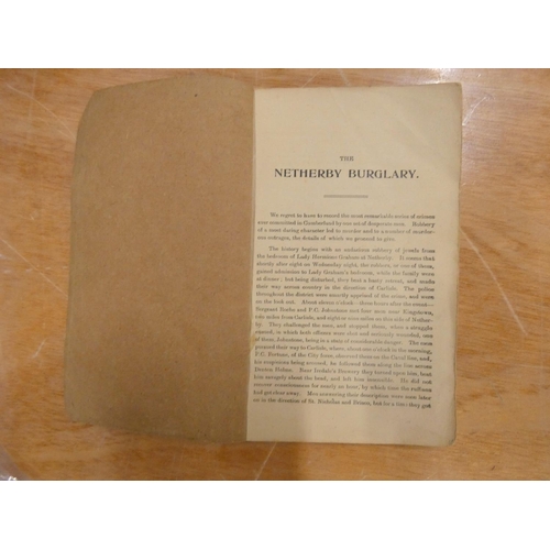 222 - SAINT R. M. (Prntrs).  The Netherby Burglary & Murder, 1885, Trial & Execution of ... 