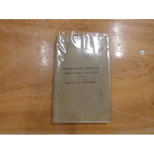 223 - CUMBERLAND COAL COMMISSION.  Minutes of Proceedings. 173pp. Orig. prntd. card wrappers, wo... 