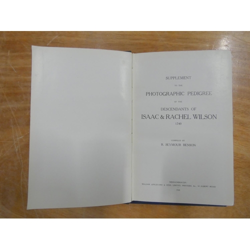 250 - BENSON R. SEYMOUR.  Supplement to the Photographic Pedigree of the Descendants of Isaac &a... 