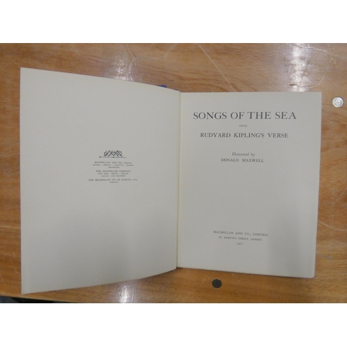 73 - KIPLING RUDYARD.  Sea & Sussex and Songs of the Sea. 2 vols. Mounted col. plates by Do... 