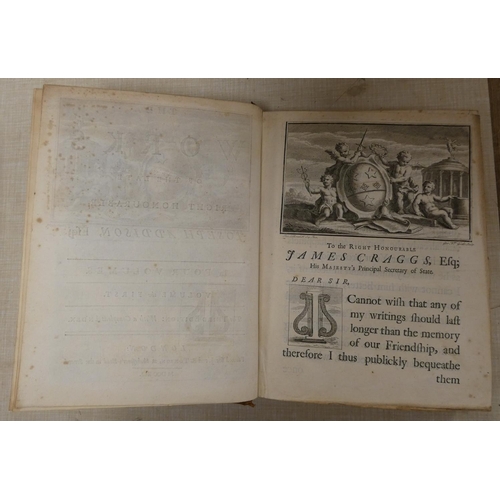 296 - ADDISON JOSEPH.  The Works. 4 vols. Eng. port. frontis & eng. vignette. Old panelled c... 