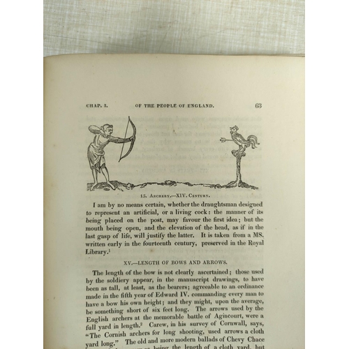 299 - STRUTT JOSEPH.  The Sports & Pastimes of the People of England. Eng. text illus. Royal... 