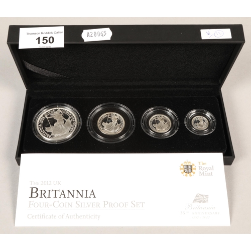 150 - The Royal Mint , The 2012 Britannia for coin silver proof set.