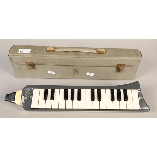 231 - Hohner Melodica piano 26 cased.