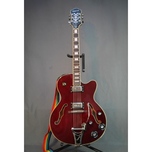 Epiphone Swingster six string semi acoustic guitar with Bigsby