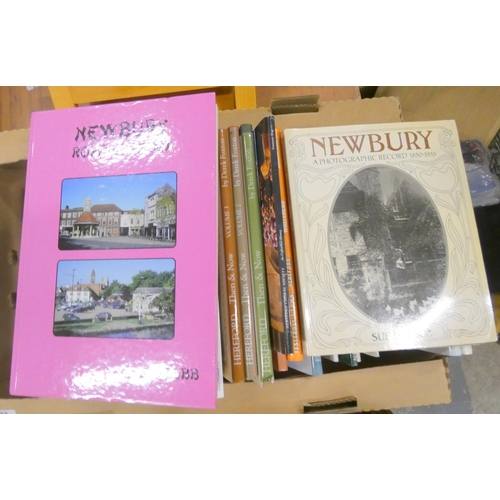 333 - Large box of books Herford and Newbury interest.