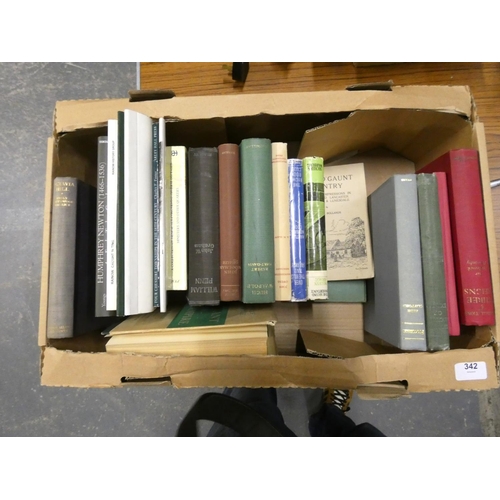 342 - Two boxes of various vintage books.