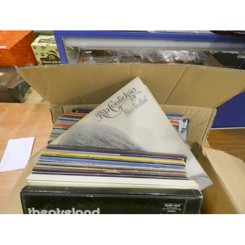 430 - Large box of vintage records.