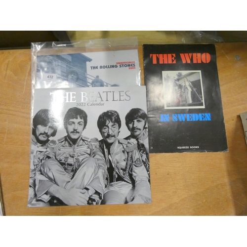 432 - Vintage music ephemara including The Beatles, Stones and The Who.