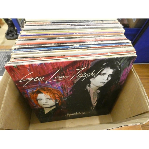 433 - Box of vintage records including Cream, Rainbow, Rush etc.