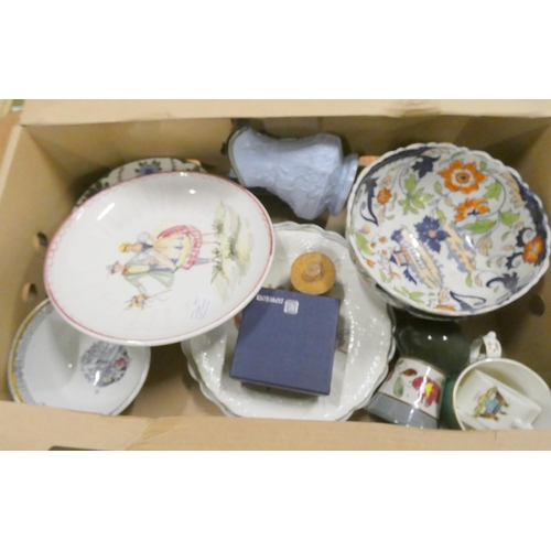 445 - Box of various collectable bowls etc