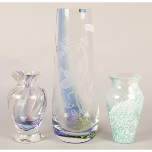 181 - Two small Caithness Glass vases and another larger Caithness vase (largest height: 23cm)