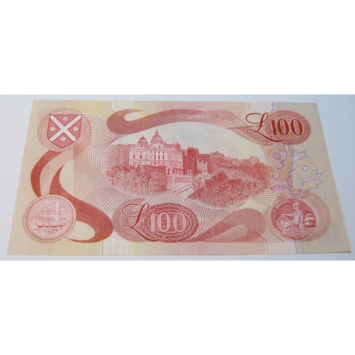 172 - Bank of Scotland uncirculated £100 banknote from the Walter Scott series, 133-5, issued November 26,... 