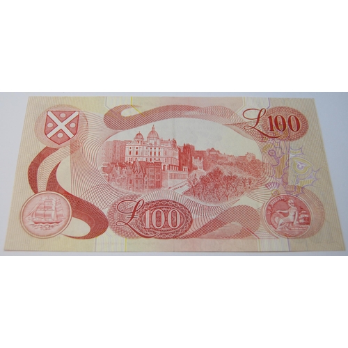 173 - Bank of Scotland uncirculated £100 banknote from the Walter Scott series, 133-7, issued January 22, ... 