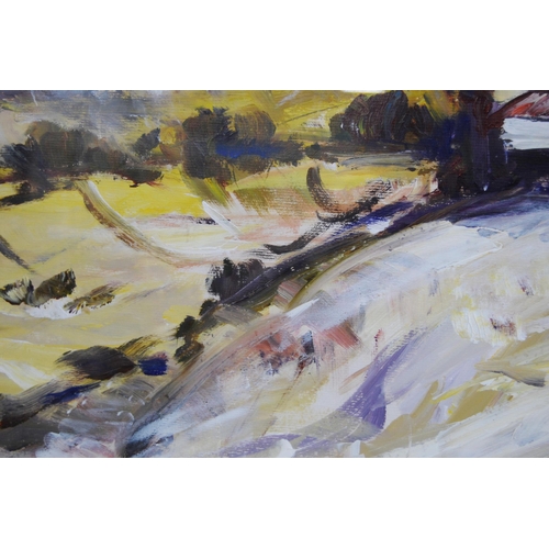 328 - Jean Thomson (Scottish)Sneddon's View, CairngormSigned, acrylic on board, 57cm x 82cm.Label verso fo... 