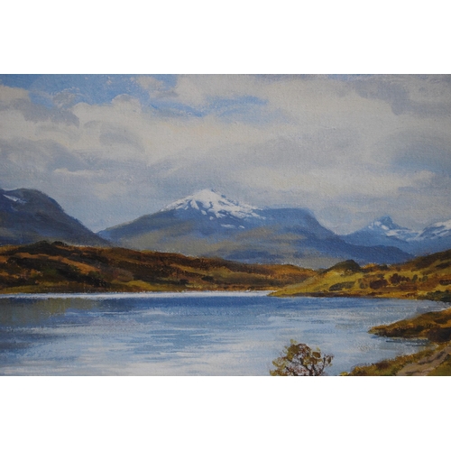 346 - Robert Egginton (English, b. 1943)The Ben Nevis Range from Loch LagganSigned, oil on board, 43.5cm x... 