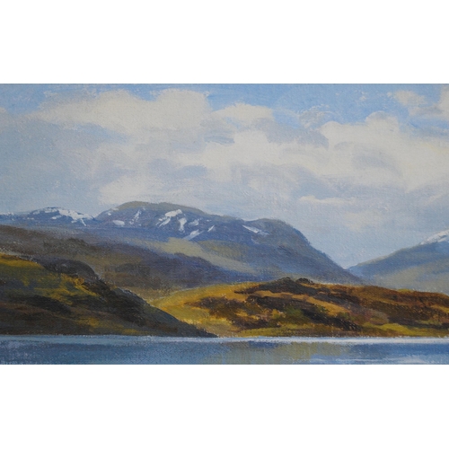 346 - Robert Egginton (English, b. 1943)The Ben Nevis Range from Loch LagganSigned, oil on board, 43.5cm x... 