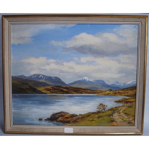 346 - Robert Egginton (English, b. 1943)The Ben Nevis Range from Loch LagganSigned, oil on board, 43.5cm x... 