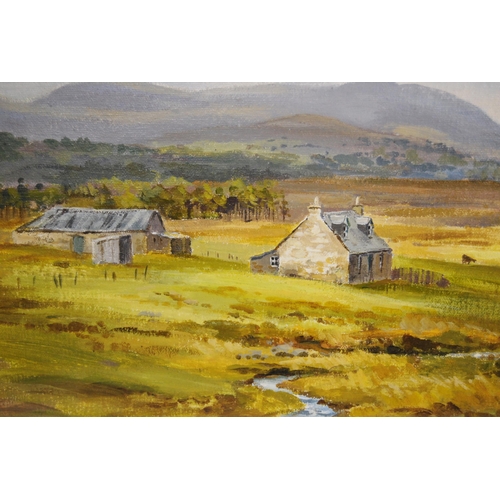 348 - Robert Egginton (English, b. 1943)Cottage near GrantownSigned, oil on board, 43.5cm x 54cm.  ARR... 