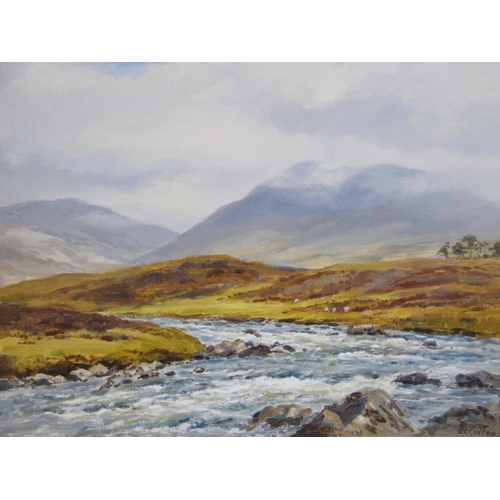 349 - Robert Egginton (English, b. 1943)River Etive, GlencoeSigned, oil on canvas, 49cm x 59.5cm.  AR... 