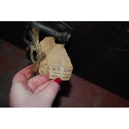 428 - Victorian pitch pine silver chest, the hinged top enclosing a later felt-lined interior, metal carry... 