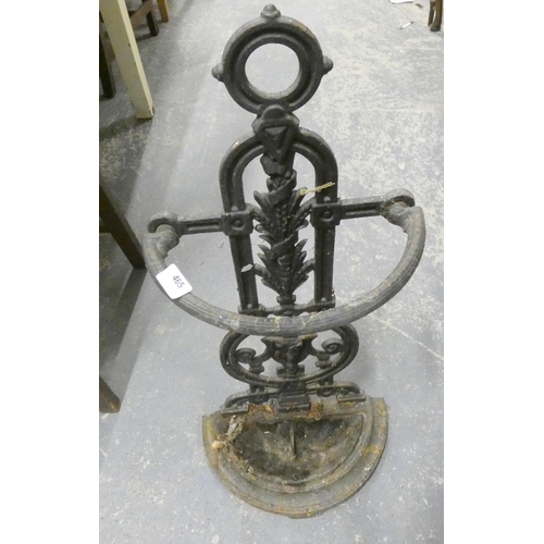 465 - Antique cast iron stick stand.