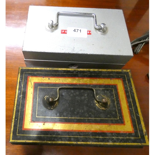 471 - Two vintage cash boxes