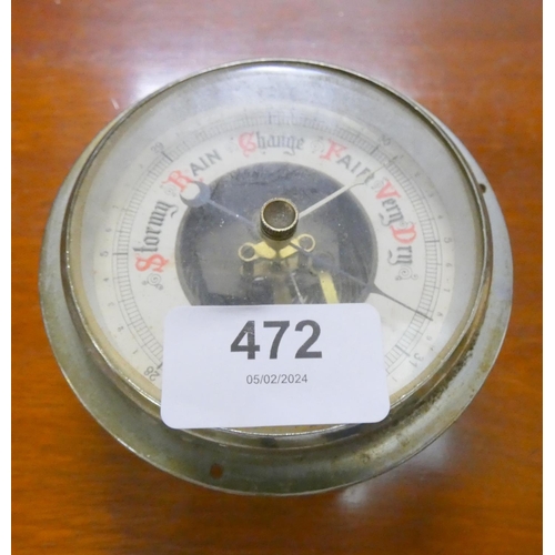 472 - Small vintage barometer