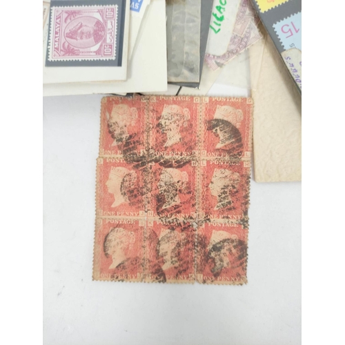 349 - Collection of collector's postage stamps to include a sheet of nine perforated penny reds, 1894 New ... 