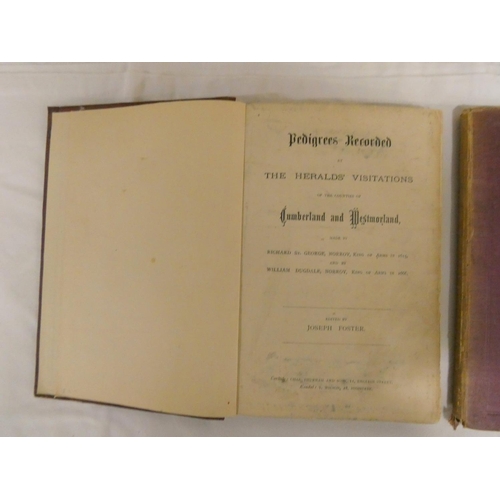 157 - FOSTER JOSEPH (Ed).  Heralds' Visitations of Cumberland & Westmorland, 1615 & 1666... 