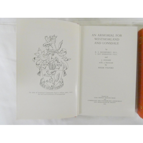 158 - HUDLESTON C. R. & BOUMPHREY R. S.  Cumberland Families & Heraldry and An Armorial ... 