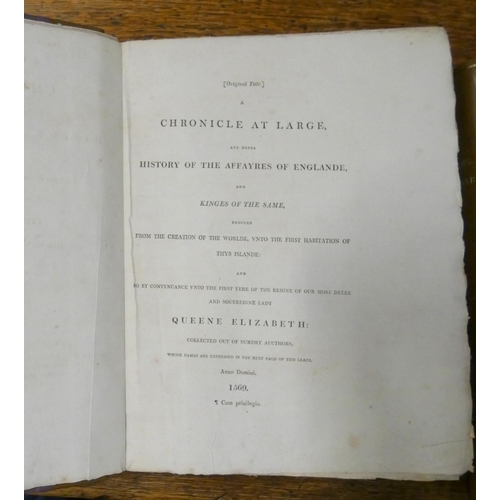 287 - GRAFTON RICHARD.  Grafton's Chronicle or History of England to which is added His Table of... 