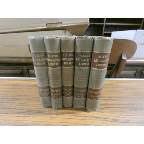 262 - BOWDLER SHARPE R.  Allen's Naturalists Library, A Hand-Book of the Order Lepidoptera. Vols... 