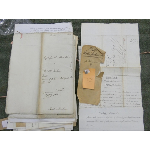 86 - Documents - Ephemera - Northumberland.  1820-30. Large bundle of correspondence, legal pap... 