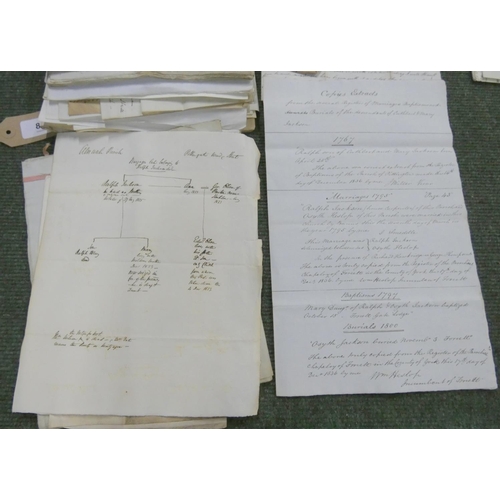 86 - Documents - Ephemera - Northumberland.  1820-30. Large bundle of correspondence, legal pap... 