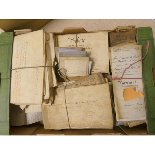 87 - Documents - Ephemera - Buckinghamshire.  18th-19th century accumulation of old lawyer deed... 