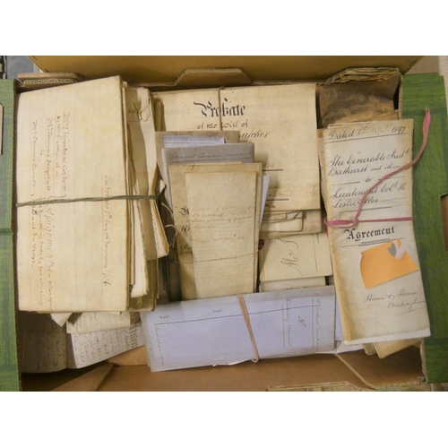 87 - Documents - Ephemera - Buckinghamshire.  18th-19th century accumulation of old lawyer deed... 