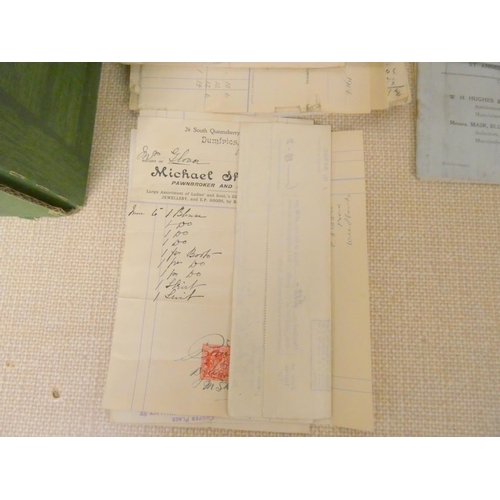 90 - Documents - Ephemera - Scotland.  19th-20th century accumulation of old legal papers, docu... 