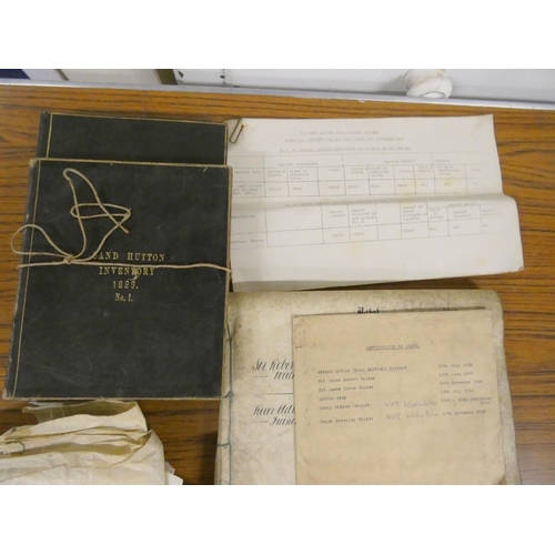 92 - Documents - Ephemera - Yorkshire - Sand Hutton Estate, The Walker Family & Sir Robert Walker.&nb... 