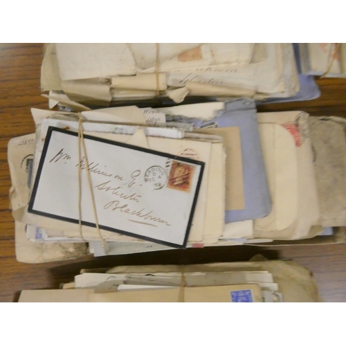 93 - Postal History - Blackburn.  Lancashire lawyer's attic clearance. 19th-mid 20th century la... 