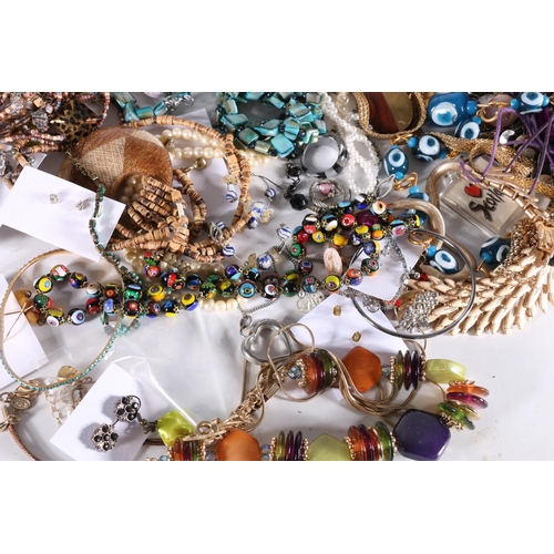 540 - Costume jewellery including earrings, beaded necklaces etc. (qty)